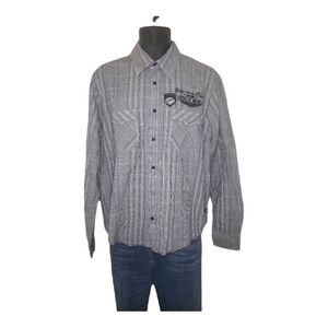 Gin Tonic Button Up Long Sleeve Striped Sz‎ M Shirt Men